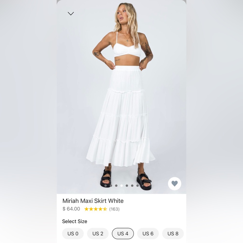 Miriah Maxi Skirt White